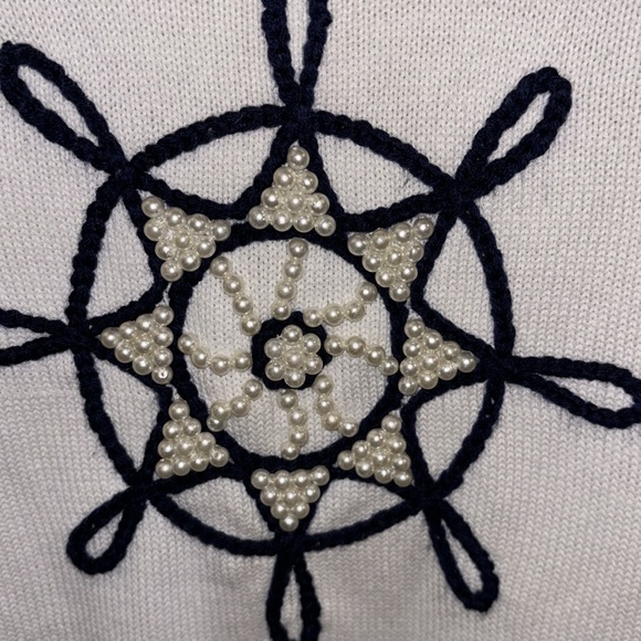 Leau Vive Vintage Nautical Sweater Large - Picture 3 of 10